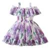Vestito da Principessa Estivo per Bambine con Tessuto in Chiffon per Bambine Piccole