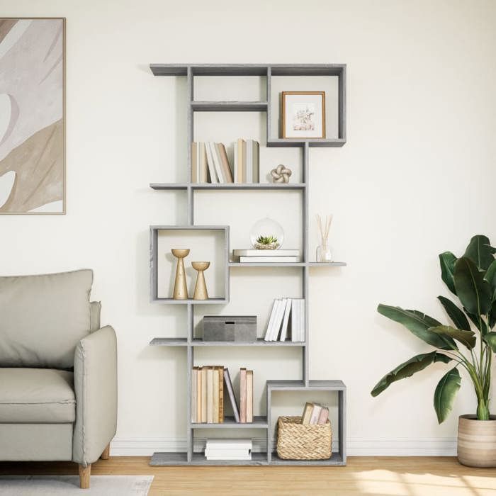 VidaXL Bookcase Sonoma Grey 92x29x188 Cm Engineered Wood, Bookcase, Bookshelf, Shelf, Cabinet of 3310321