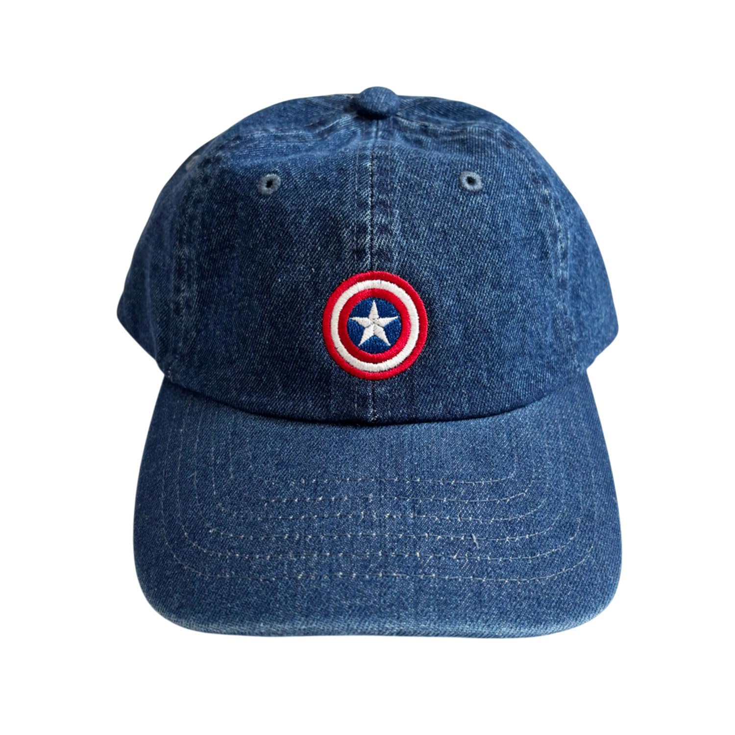 

Small Planet Marvel Captain America Embroidered Shield Cap Dark Blue Denim