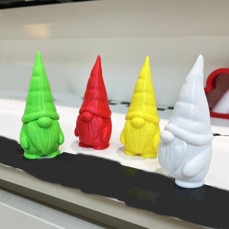 Holiday Tabletop Dwarf Decoration Colorful Artistic Design Santa Elf Figurine Safe Entryway Display Piece