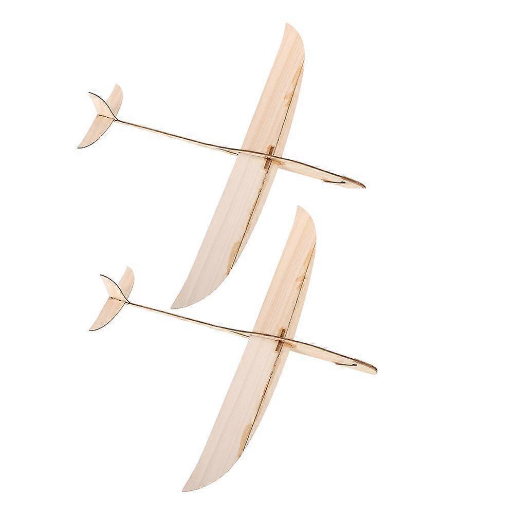 2pcs Wooden Glider Airplane Toy: Hand-Throw Model - Blank Unfinished Wood Glider For Painting & Assembly - Fun Outdoor Toy For Boys Ages 4 & Up