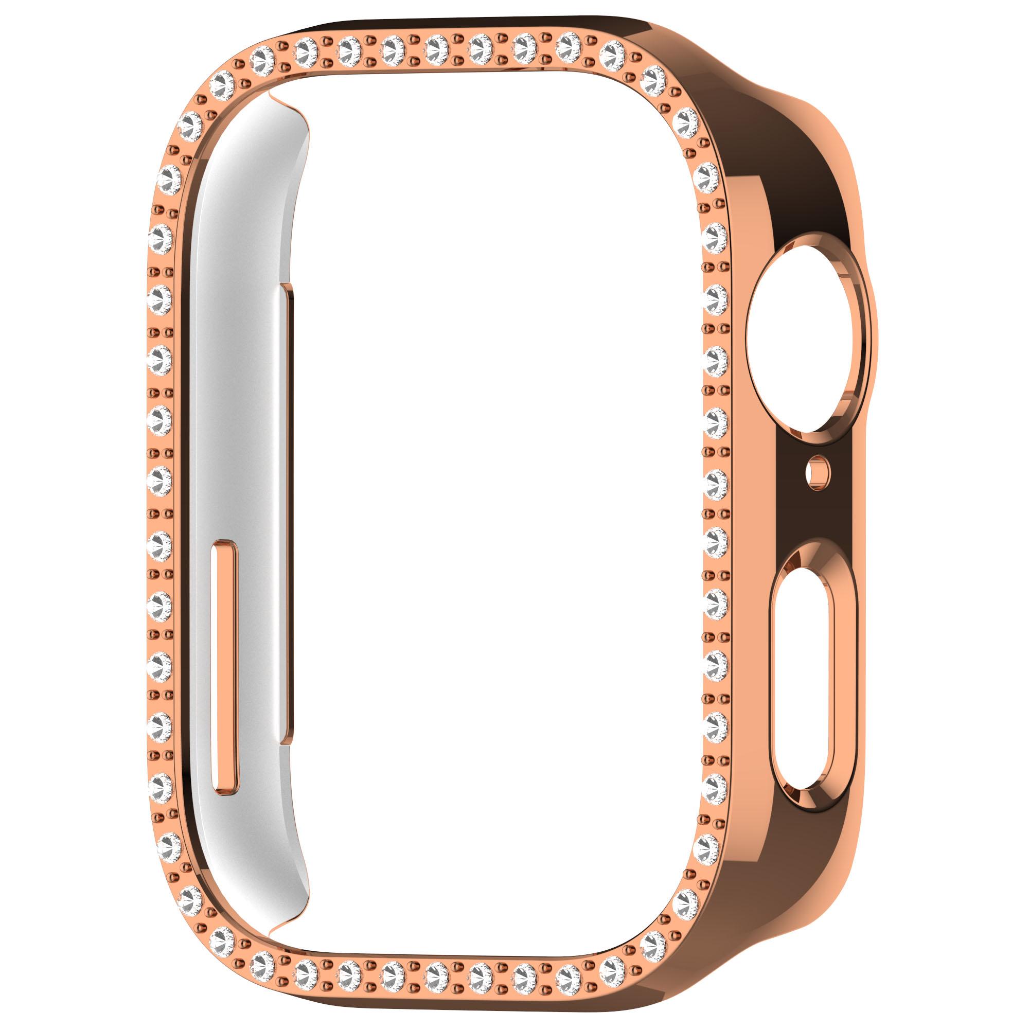 

Bling PC Полый Защитный Чехол для Huawei Watch Fit 3 с Кристаллами Бриллиантов, Жесткая Крышка, fit3 Защитная Оболочка для Часов, Модный Бампер For Huawei fit 3 розового золота