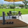 Reducing Sleeve Parasol Standpipe Garden Use Black Paint Coating Multi-surface Compatibility Secure Knob Mechanism