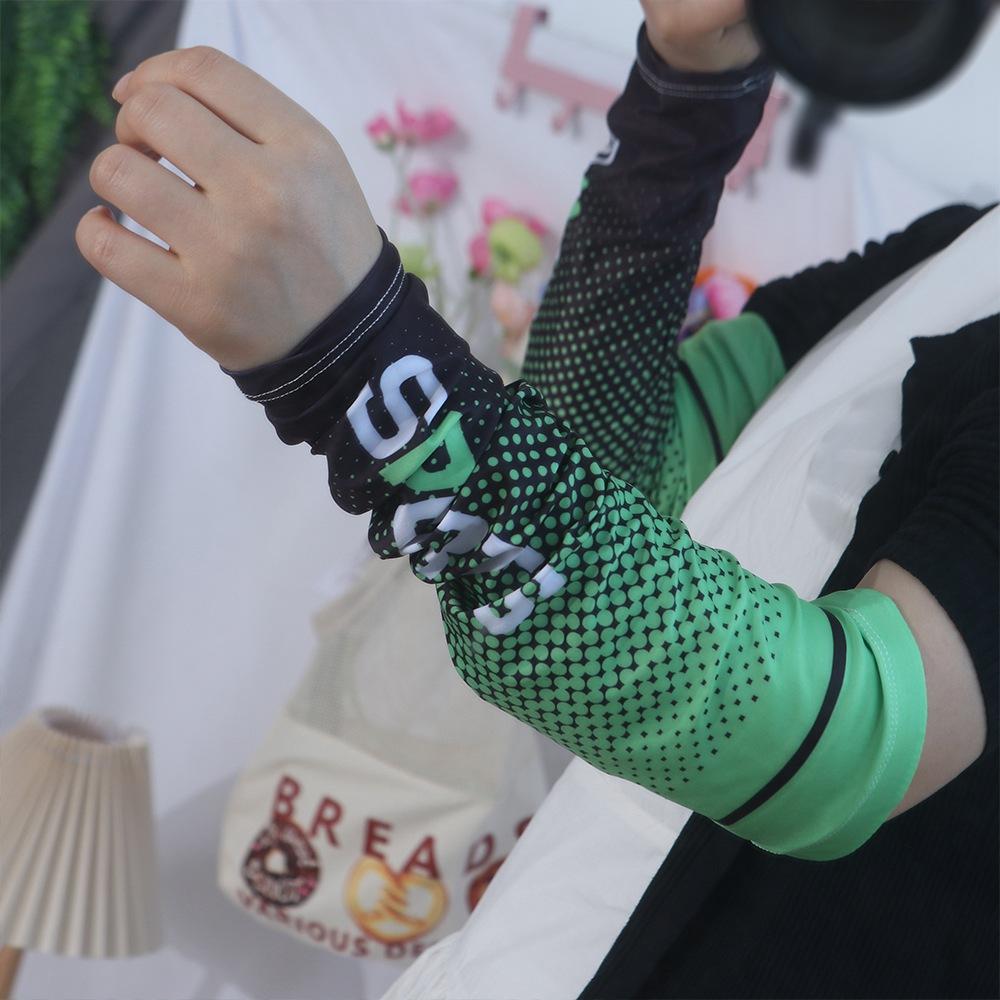 Men Women Cycling Arm Sleeves Sunscreen Headscarf Sports Cooling Sleeves UV Protection Ice Sleeves