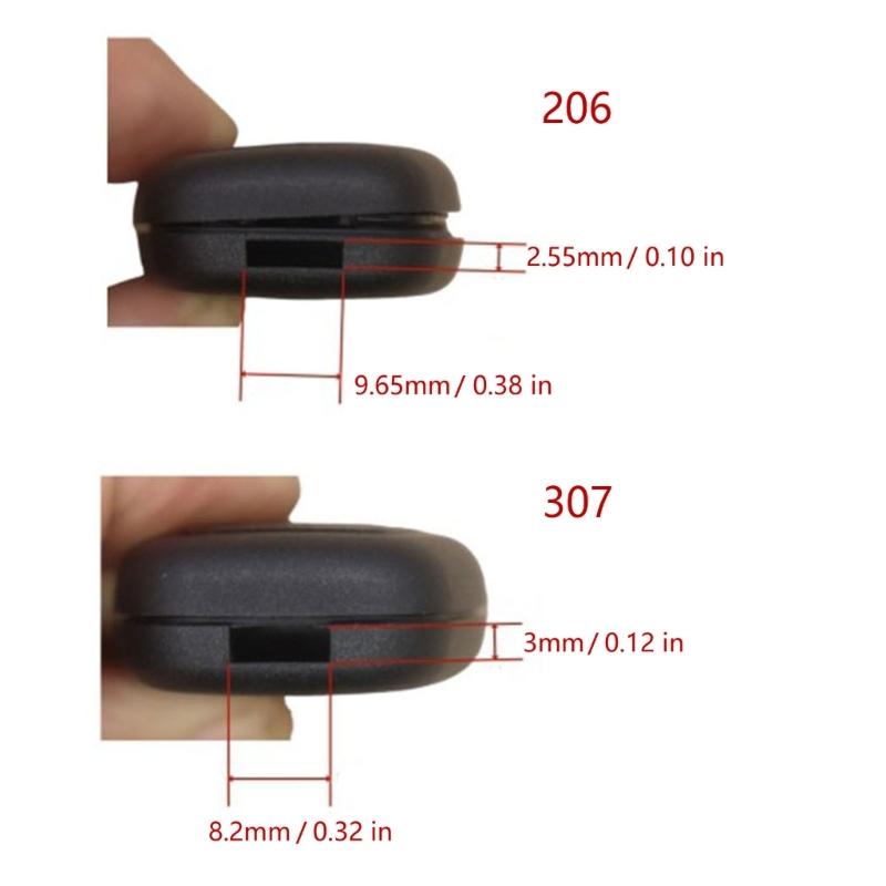 Replacement Key Fob Cover Case 2 Button Plastic Cover Easy Installation Remote Key Shell Universal for 206 307