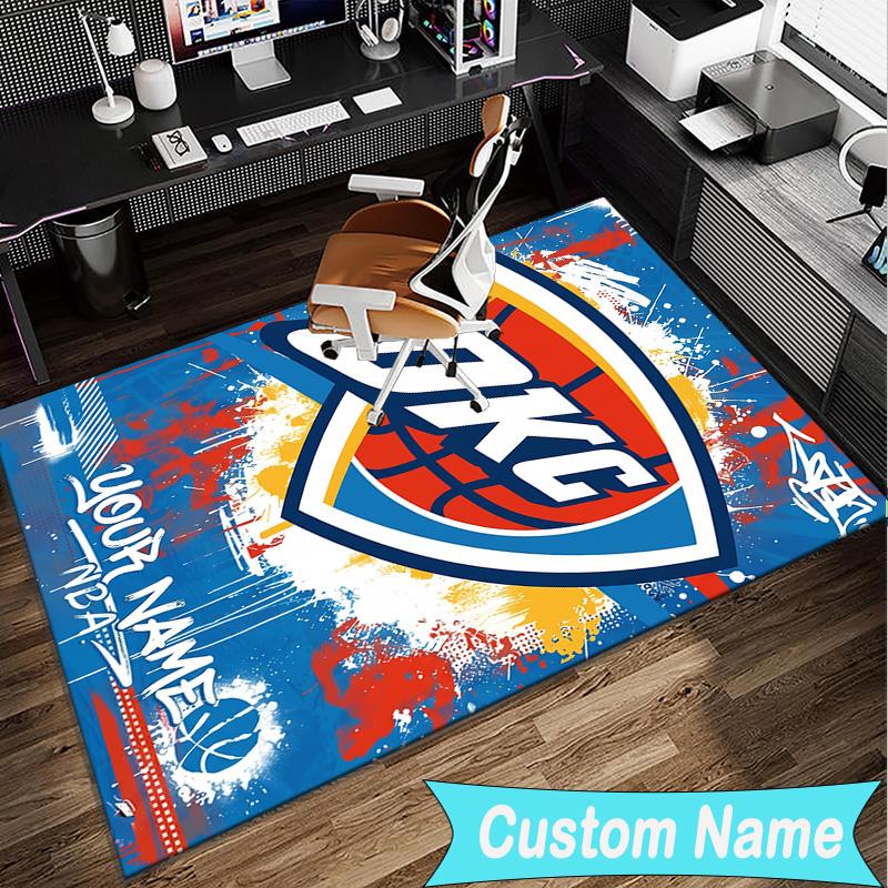 Custom Name Rug Oklahoma Sports Team Area Rug Suitable for Indoor And Outdoor,Carpets for Homes, Offices,Living Rooms,Home Decor,Christmas Gift