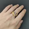 Hand-decorated Love-shaped Mother's Ring Mother's Day Gift MOM Ring