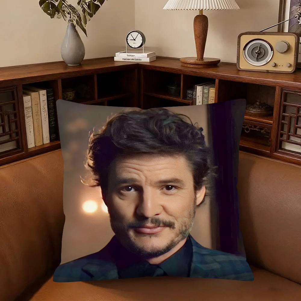Actor PPedro Pascal Pillow Case Fashion Square Pillowcase Bedroom Sofa Room Ins Decoration Leisure
