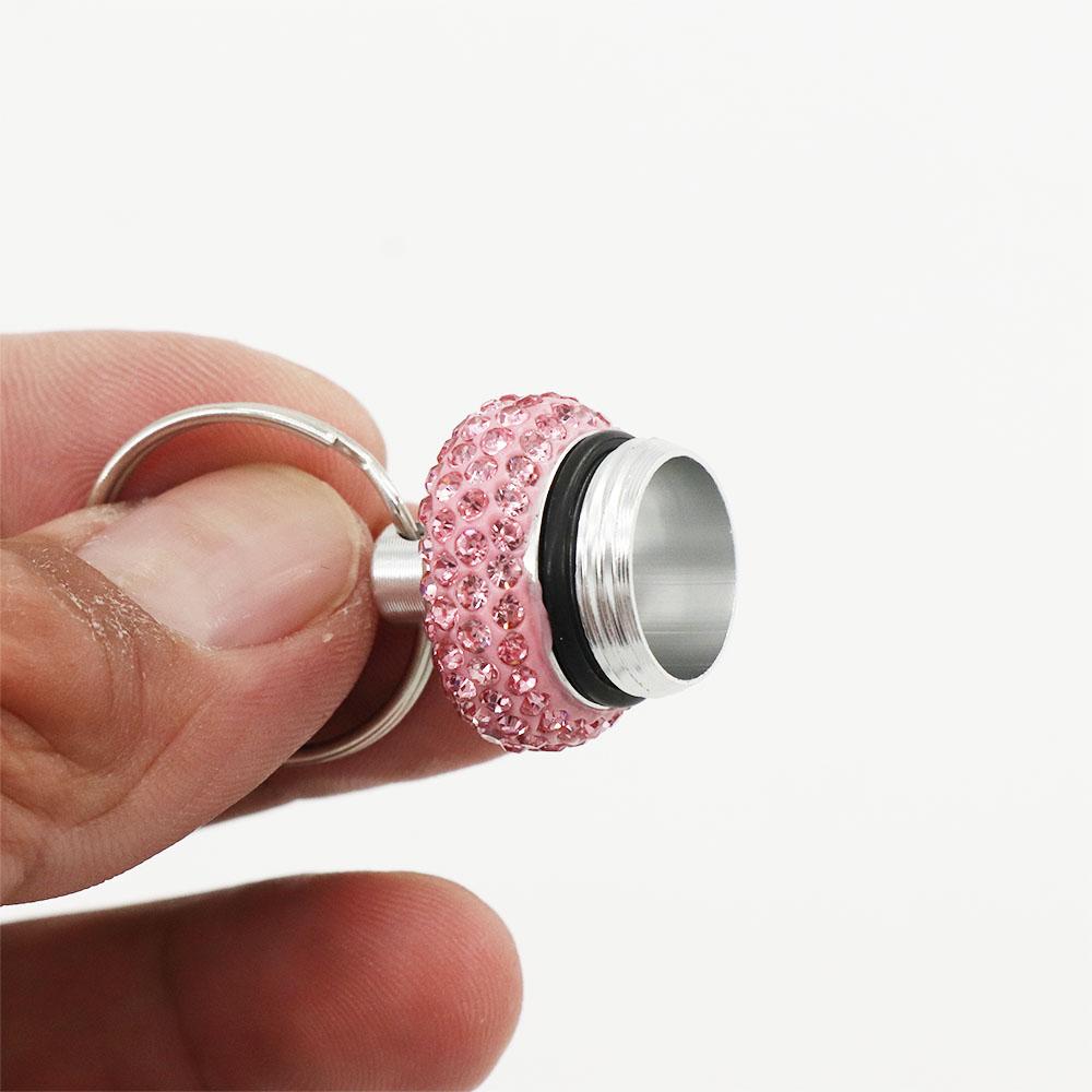 Vitamins Granule Storage Box Travel Pill Case Bling Medicine Bottle Capsules Organizer Key Ring