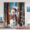 2pcs,Curtains Cute Snowman Winter Snowflakes (2) Chic Curtains Versatile Fabric Curtains Thermal Insulation, and Room Darkening