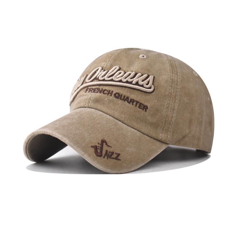 Baseball Cotton Jazz Cap With Embroidered Alphabet For Outdoor Wear Fashion