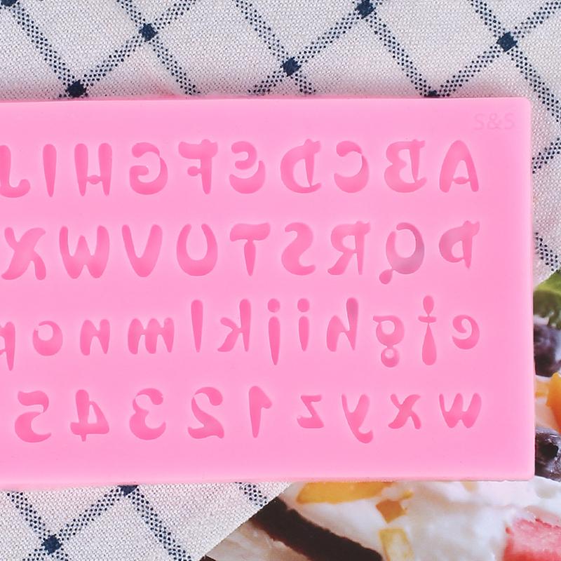 1Pc Alphabet Number Silicone Mold Diy Sugarcraft Chocolate Cupcake Baking Mould Resin Tools Fondant Cake Decorating Tools