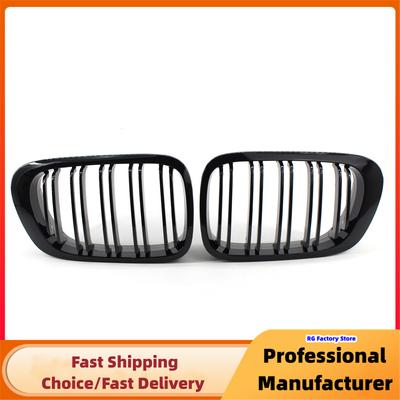 Para BMW Serie 3 E46 Coupé 2 Puertas 1998-2001 Para M3 01-06 Parrilla Riñón Parachoques Delantero Negro Brillante Coche Capó Delantero Parrilla de Carreras