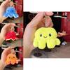 Reversible Octopus Plush Keychain Doll Pendant For Kids Gift