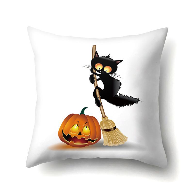 Halloween Pillowcase Car Waist Pillow Pumpkin Sofa Cushion Cover Office Home Living Room Pillowcase