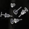 100 Sets Plastic Earring Posts & Backs for Sensitive Ear Invisible Sport Earring