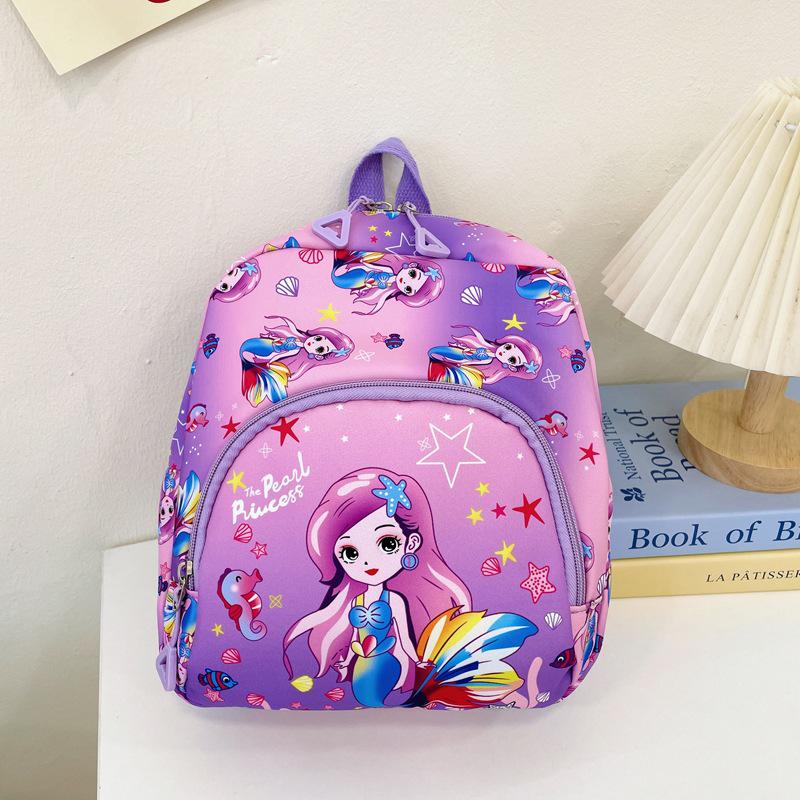 Little Dinosaur & Mermaid Print Children's School Backpack for Kindergarten & Travel
