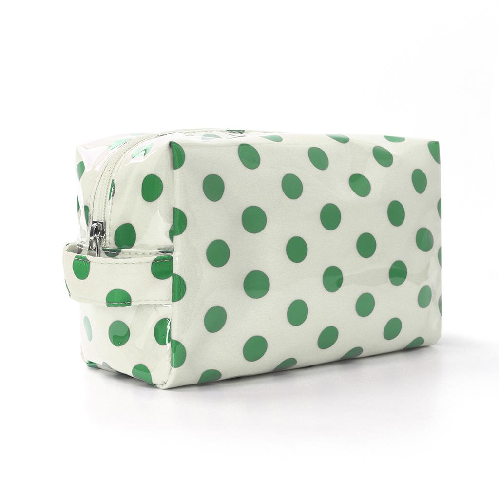 Fashion Polka Dot Large Capacity Makeup Portable Handheld Travel Toiletry Organizer Cosmetics Daily Travel Essential Storage Use