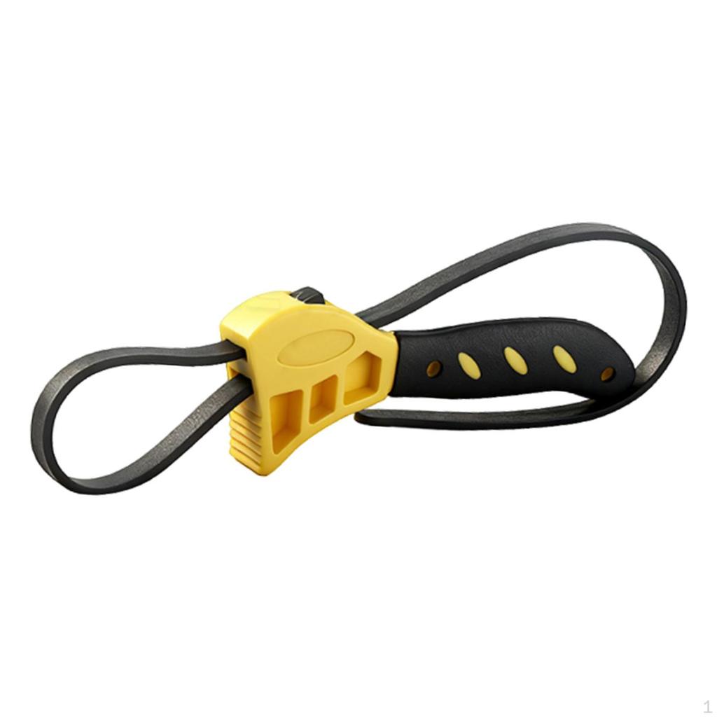 Adjustable Rubber Strap Wrench Jar Opener Accessory Portable Belt Plumbers Spanner Versatile