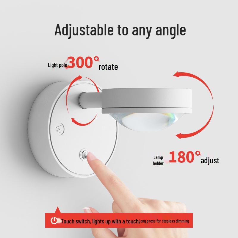 Wireless Rechargeable Wall Spotlight with Remote Control - Sunset Ambiance Lighting, Long Battery Life, No Wiring Needed