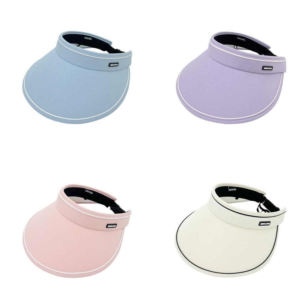 Solid Uv Color Protection Breathable Caps Adjustable Wide Brim Hats Outdoor