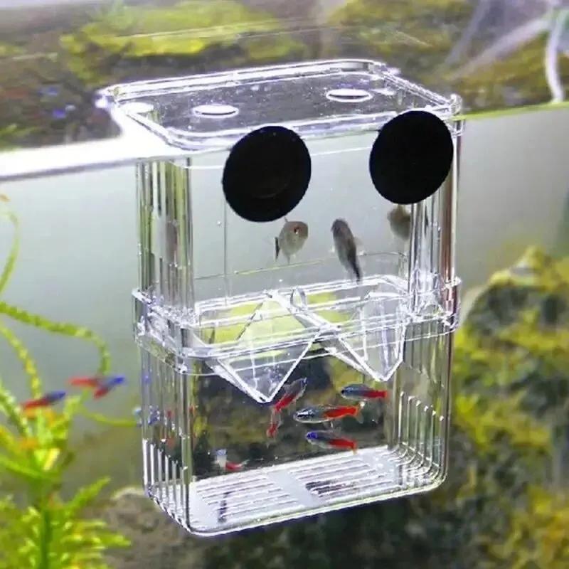 Fish Tank Acrylic Fish Breeding Isolation Box Betta Fish Aquarium Breeder Fish Tank Hatching Incubator Fish House Home Hatchery