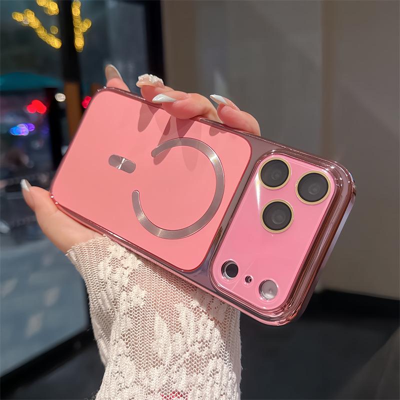 Compatible Electroplated Magnetic Phone Case for Apple 17 Pro Max/16 Pro Max Aurora Series