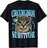 Circumcision Survivor Funny Oddly Specific Cat Meme Cats T-Shirt Unisex T-Shirt