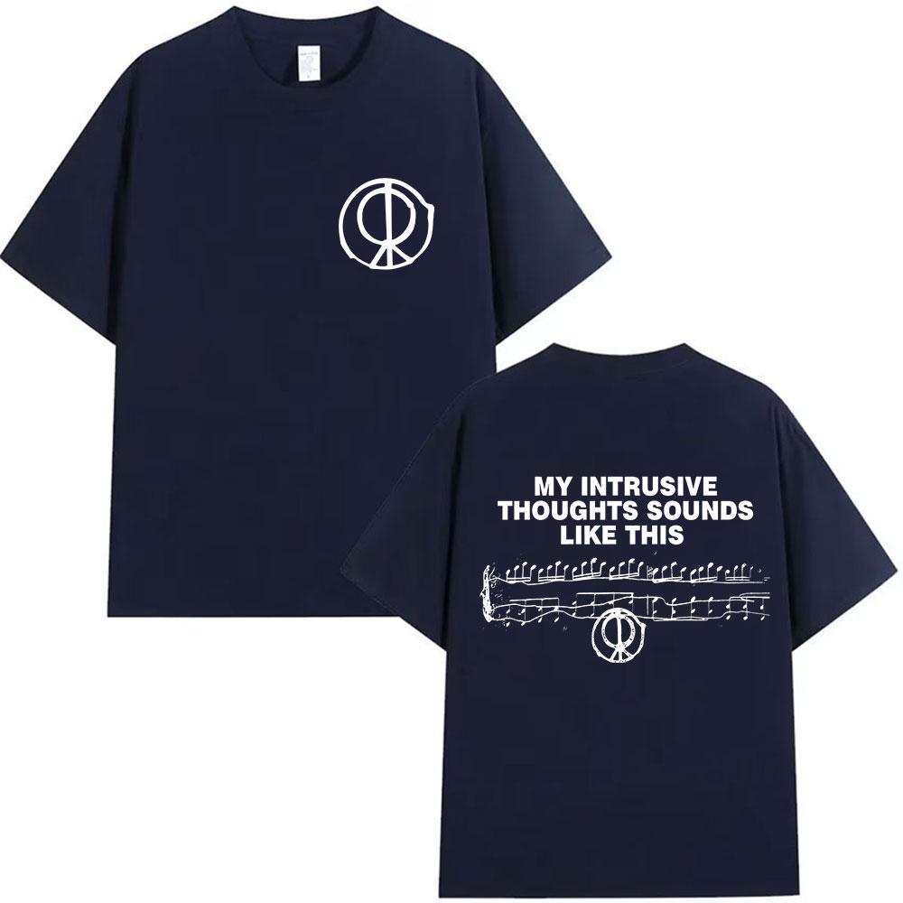 My Intrusive Thoughts Sound Like Tour Print T-Shirt Men Women Pop Music Fashion Oversized Cotton Y2K T-shirt