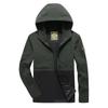 Men's Autumn New Outdoor Casual Hooded Windproof Jacket Top Men's Soft Shell Charge Jacket