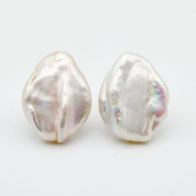 Damen Perle Ohrringe Natürliche Übergroßen Perle Silber Stud Ohrringe Weiß Barocke Perle 925 Silber Mädchen Stud Ohrringe Freies Shippi