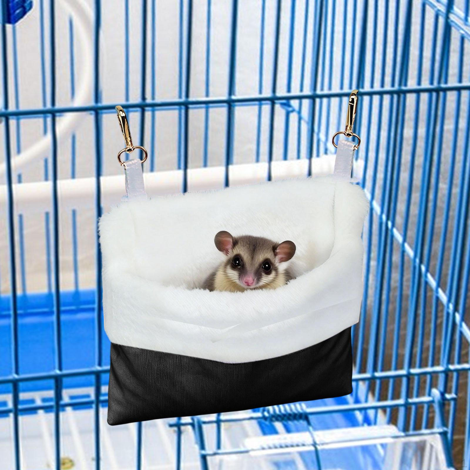 Sugar Glider Sleeping Pouch Bag Cage Accessories Comfortable Small Pet Hanging Bed for Chinchilla violetto
