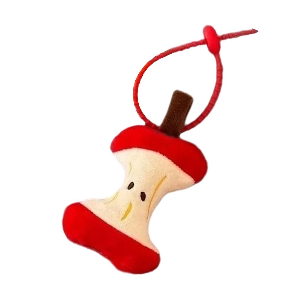 Soft Sturdy Plush Keychain Playful Fruit Core Design Compact Lightweight Multi Functional Decoration for Everyday Use
