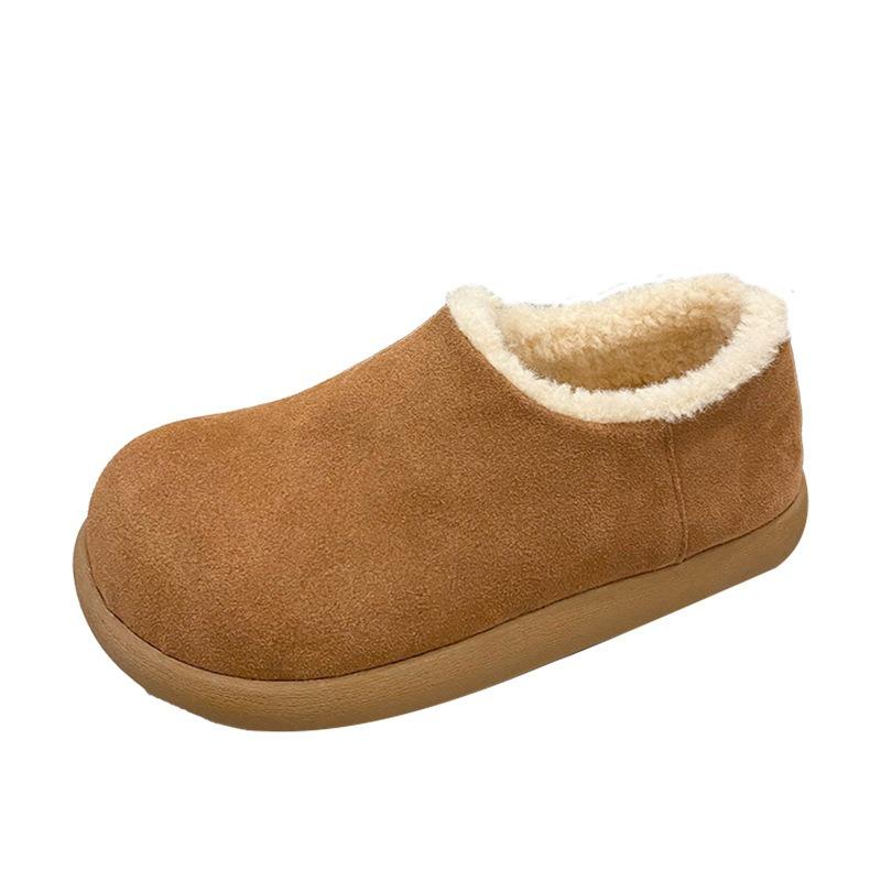 Plush women's fluffy shoes, wear new autumn and winter small potatoes, snow boots, warm Doudou cotton shoes