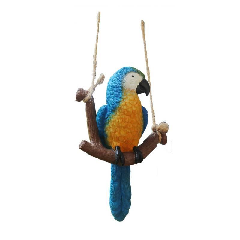 Parrot Hanging Ornament Garden Micro Landscape Resin Craft For Wedding And Party Decor