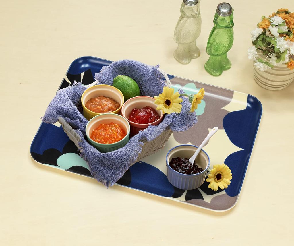Tatsucraft SR Lunch Tray, Medium, 33cm, Web Original Model, Fuhura Blue, Dishwasher and Microwave Safe, Stylish Nordic Plastic SquareRectangular,