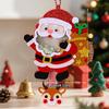 DIY Felt Shaking Joy Keychain Christmas Handmade Decorative Hanging Ornament Santa Claus Snowman Door Hanging Supplies