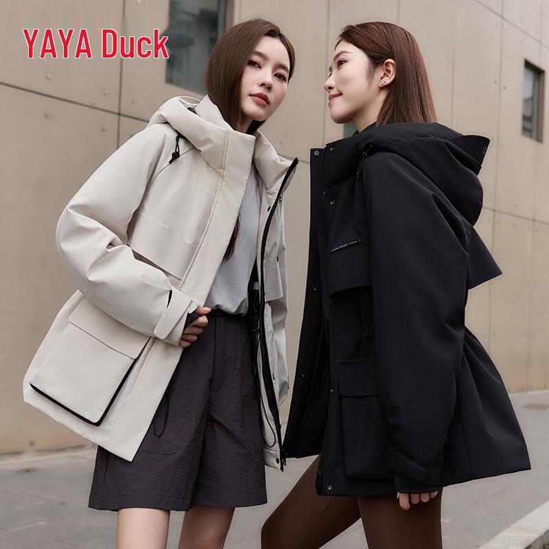 

YAYA Women s Tong Liya Style Short Hooded Down Parka Jacket M