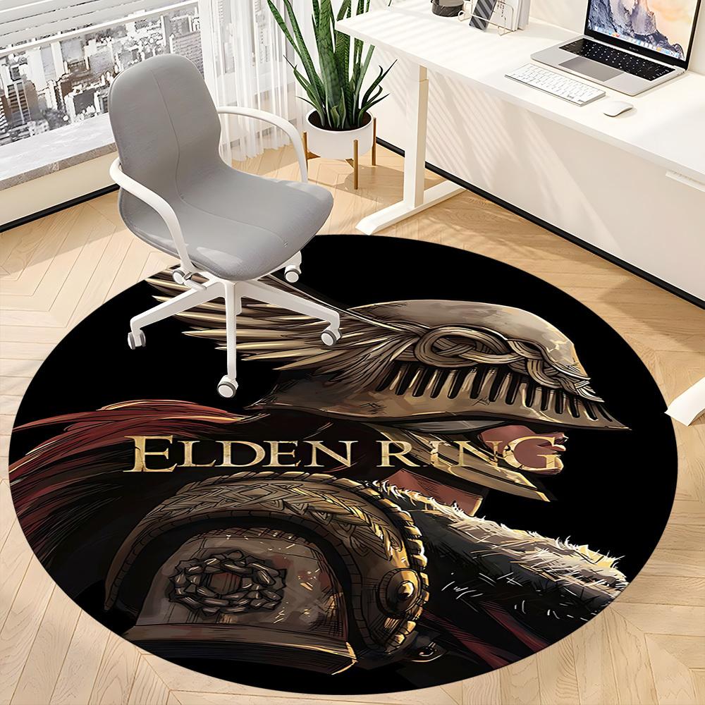 Elden Ring Office Round Area Rug, Indoor Mat Suitable For Office, Under Office Chairs Bedroom Living Room Home Decor, DT1212093