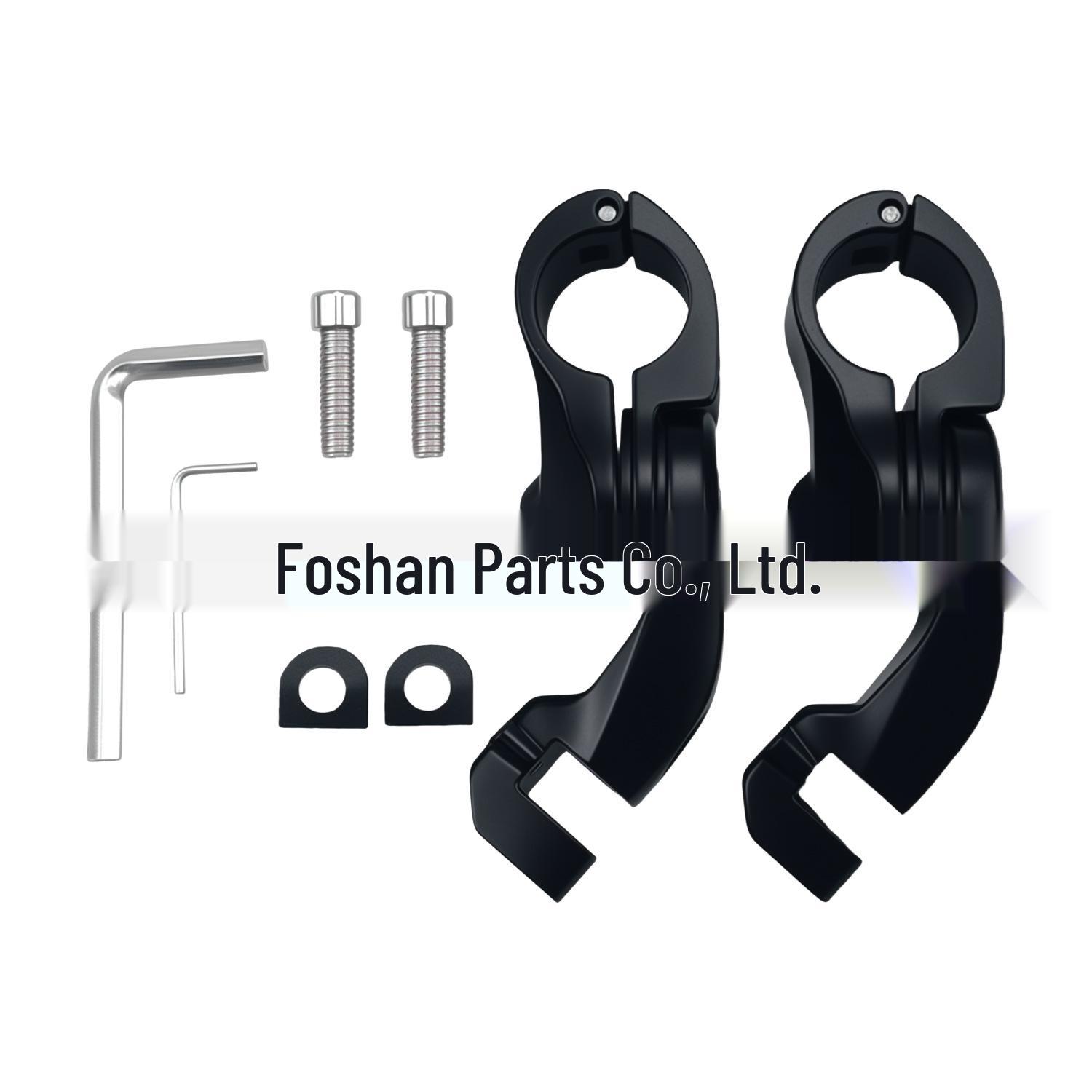 

Heavy-Duty Adjustable Short Angle Road Peg Kit for Touring/Softail/Dyna Engine Guards