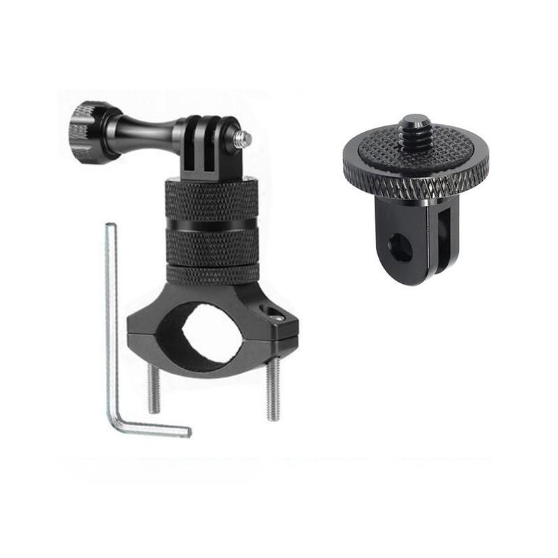 For GoPro 13 Motorcycle Bike Handlebar Mount for Gopro 12 11 10 9 8 7 DJI Action 5 Pro 360 Degree Rotation Handle Bar DSLR Clamp