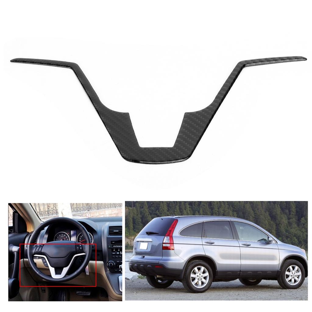 Soft Carbon Fiber Steering Wheel Cover Strip Trim Fit for Honda CRV CR V 0711