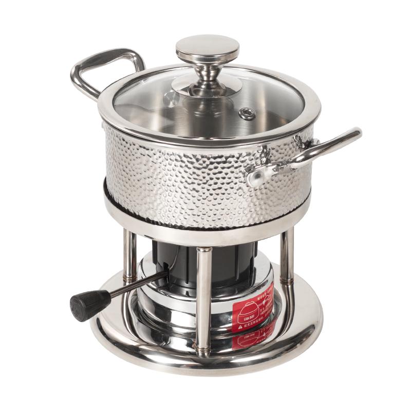 MAXCOOK 304 Stainless Steel Alcohol Mini Hot Pot