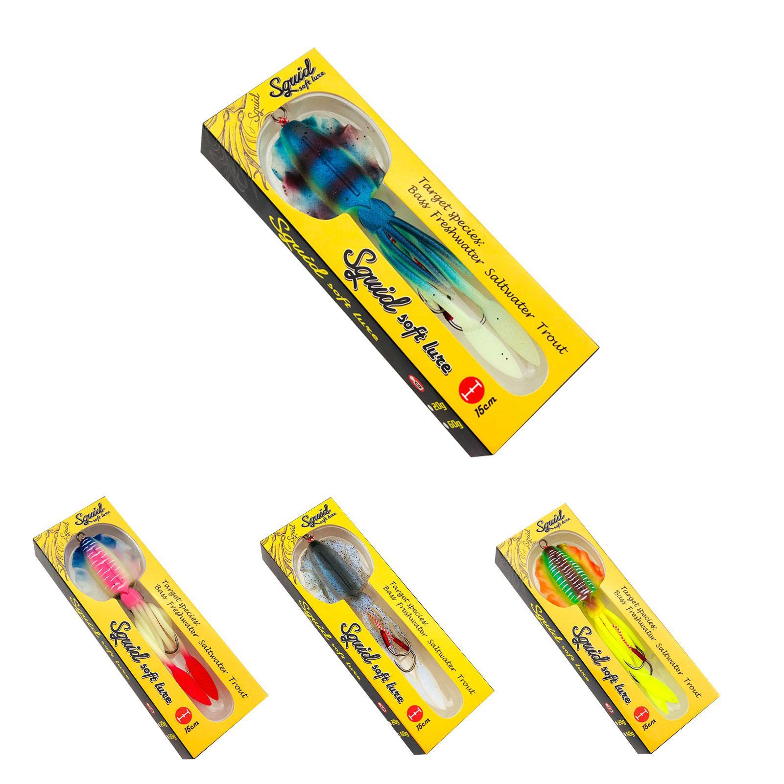 

Рыболовные приманки для кальмаров | Светящийся осьминог Кальмар Юбка Приманки Приманка | Светиться в темноте Мягкий троллинг Приманка Рыбалка