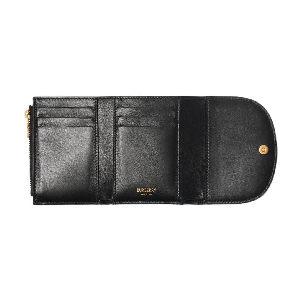 Burberry Gold Hardware Lambskin Wallet Women wallet Black 81072231