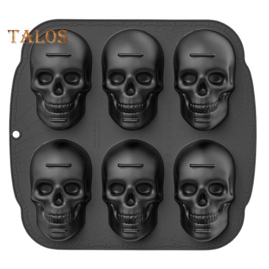 

Форма для торта, термостойкая пищевая жуткая силиконовая форма для выпечки черепа для украшения вечеринки на Хэллоуин M чёрный