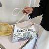 Women Messenger Bag Chain Shoulder Bag Personality Fashion Small Square Newspaper Printing Leather Handbags MIT