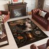 Gothic Illustrations Customize Text Area Rug Suitable for Dining Room Living Rooms Kitchen Playrooms Antislip Carpet Decorate Offices