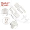 Durability Plastic White Easy Install Nuts Overtighten Pair