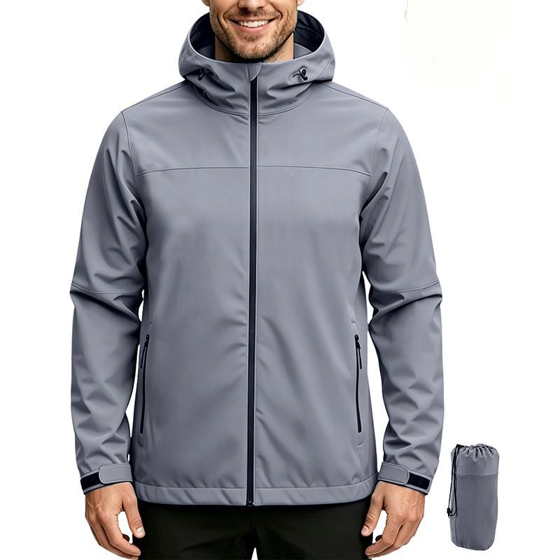 Womens Hooded Hiking Jacket Waterproof Windproof Outdoor Trekking Coat